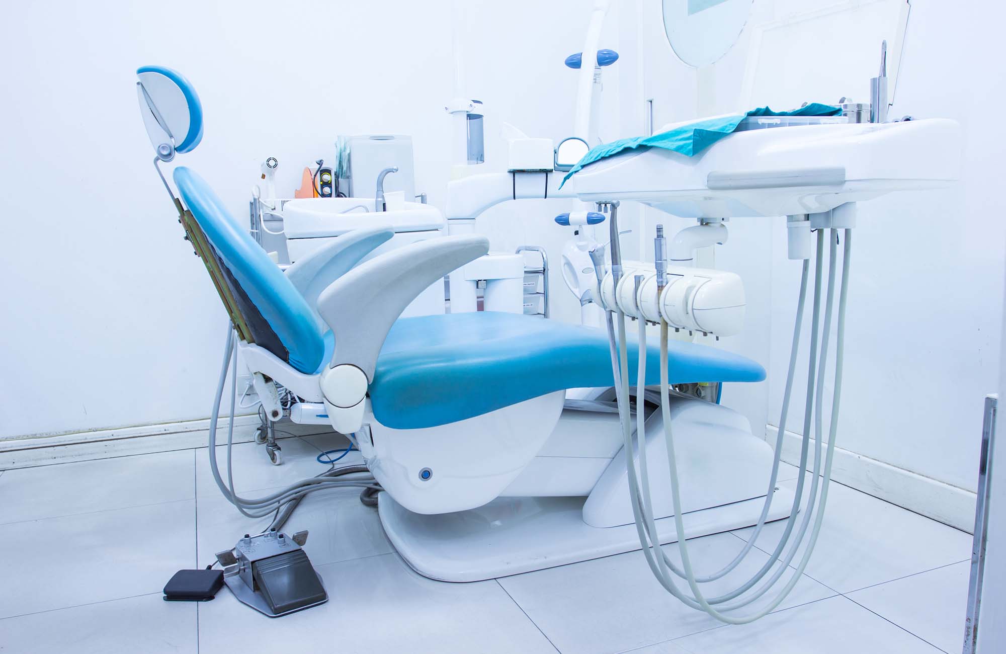 Blue chair Dentist office wait for use Ashbourne | Ireland