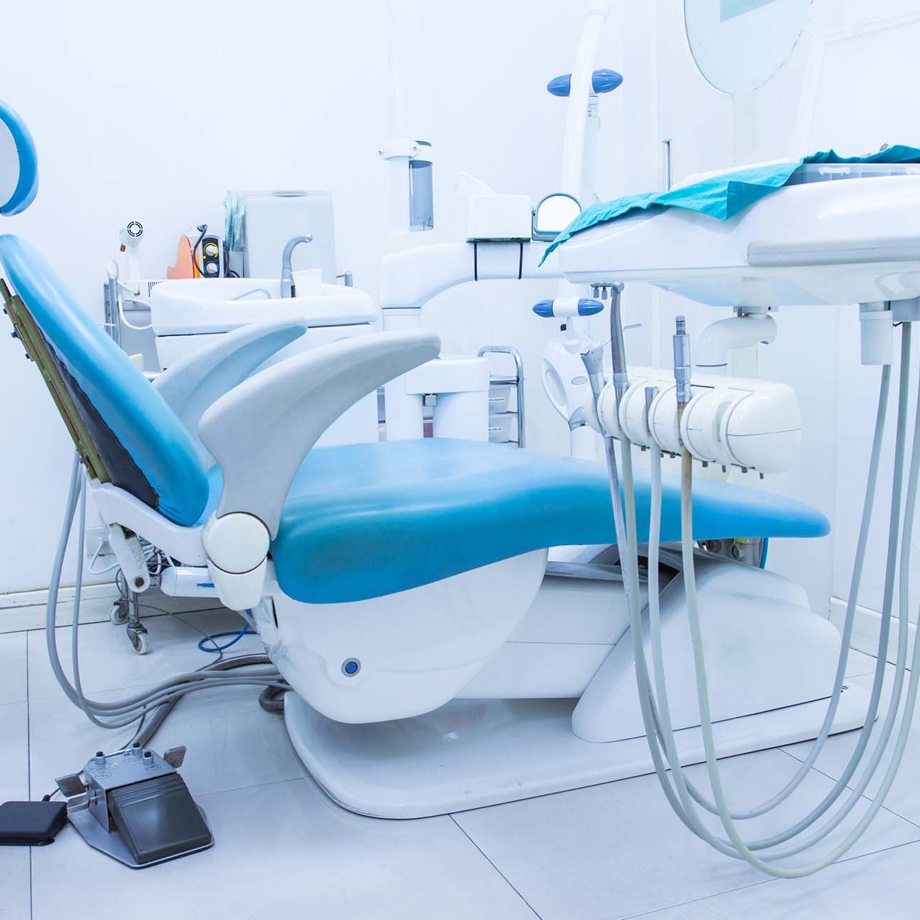 Blue chair Dentist office wait for use Ashbourne | Ireland